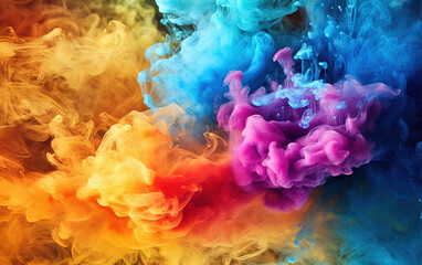 Colorful smoke background,created with generative ai tecnology.