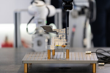 robot arm working in factory