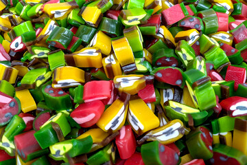 Fototapeta na wymiar delicious bright colored sweet jelly candies