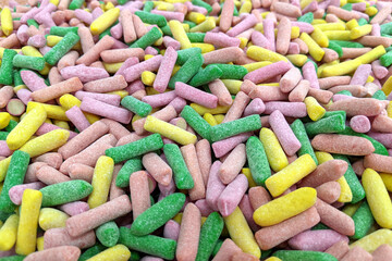 delicious bright colored sweet jelly candies