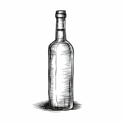 glass wine bottle ai generated - obrazy, fototapety, plakaty