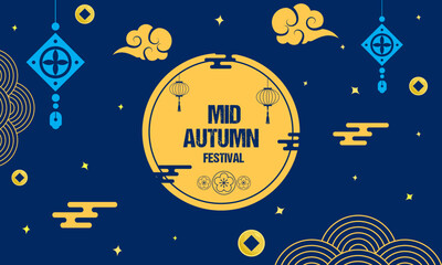 Mid Autumn Festival vector illustration.suitable for poster or banner