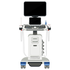 Medical equipment, scanning system ultrasonic general-purpose portable ultrasound system are used for general radiology purposes, including abdominal obstetric gynecologic examinations. Flat design