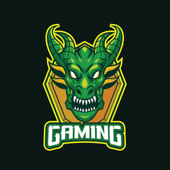 Vector of dragon with esport style  illustration