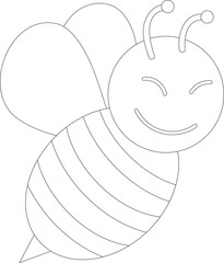 Cartoon Honey Bee Vector Graphic
