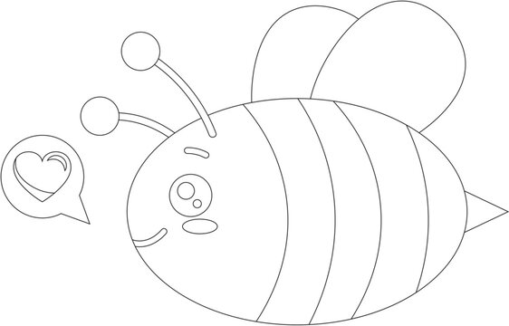 Cartoon Honey Bee Vector Graphic
