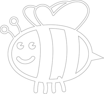 Cartoon Honey Bee Vector Graphic