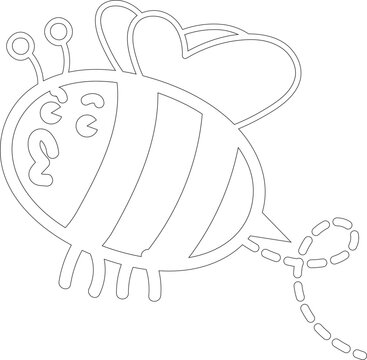Cartoon Honey Bee Vector Graphic