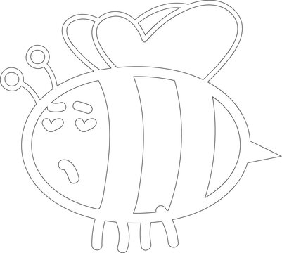 Cartoon Honey Bee Vector Graphic