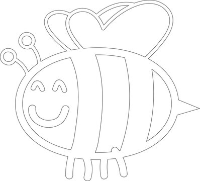 Cartoon Honey Bee Vector Graphic