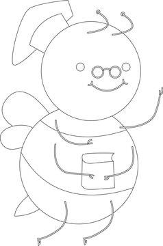 Cartoon Honey Bee Vector Graphic