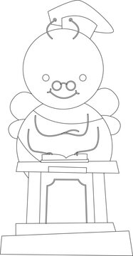Cartoon Honey Bee Vector Graphic