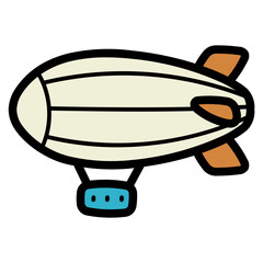 zeppelin filled outline icon style © smalllike
