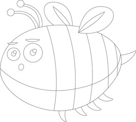 Cartoon Honey Bee Vector Graphic