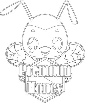 Cartoon Honey Bee Vector Graphic