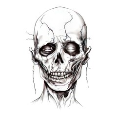 halloween zombie face ai generated