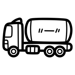 tanker truck line icon style