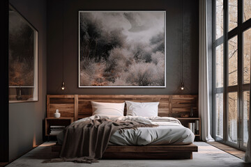 modern bedroom interior - generative ai