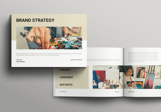 Brand Strategy Template Brochure Landscape