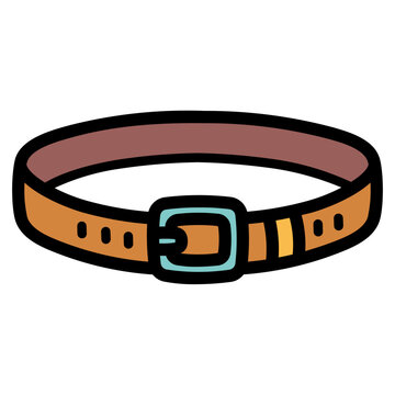 brown and orange belt with buckle clip art preview
