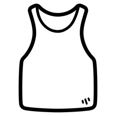 tank top line icon style