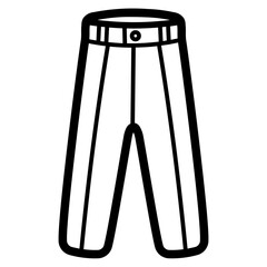 trousers line icon style