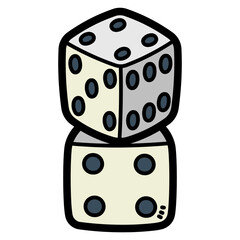 dice filled outline icon style