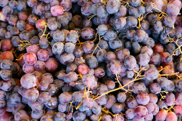 Grapes at a stall in the central fruit and vegetable market in Arequipa, Peru.