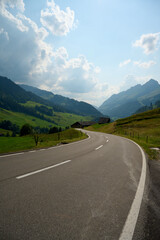 road to the mountains in Switzerland