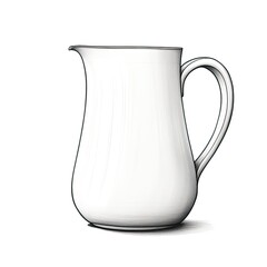 pitcher milk jug ai generated - obrazy, fototapety, plakaty