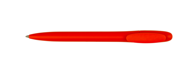 Red ballpoint pen isolated from background - as a graphic resource