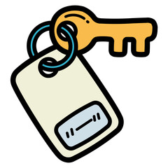 key filled outline icon style