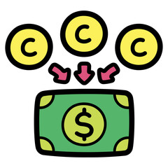 crowdfunding filled outline icon style