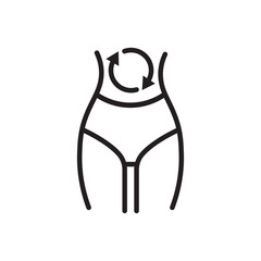 Fast and slow metabolism icon. stomach digestion symbol.