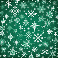 Variety of snowflakes Christmas background vector