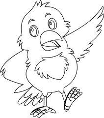 Bird Animal Character Vector Graphic