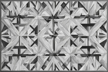 A geometric pattern consisting of vertical and horizontal symmetry in the form of a square By Generative AI technology