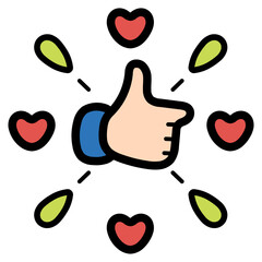 favourite filled outline icon style