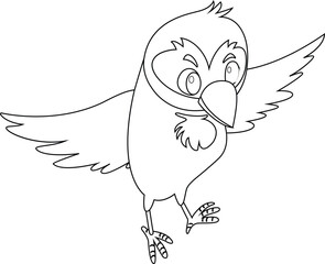 Bird Animal Character Vector Graphic