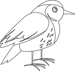 Bird Animal Character Vector Graphic