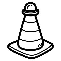 cone line icon style