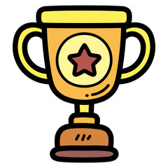 trophy filled outline icon style