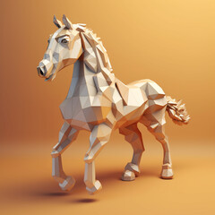 3d illustration of horse shape