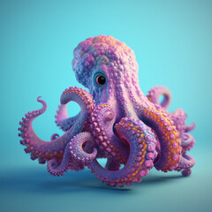 3D illustration of an octopus shape