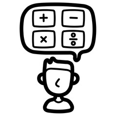 thought line icon style