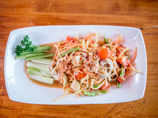 Papaya salad som tam thai