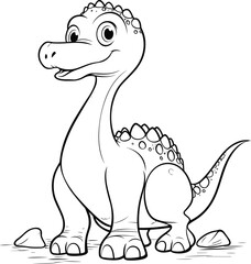 Apatosaurus coloring pages vector animals