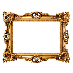 Antique gold frame with ornate carvings. A classic piece of art history 1