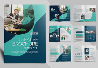 Corporate Bifold Business Brochure Template With Premium Accents