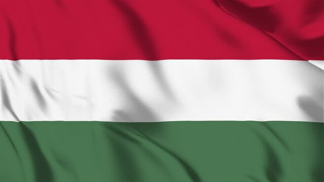 Hungary flag background with seamless looping animation in 60 fps